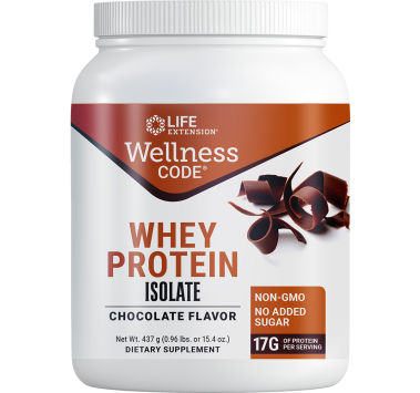 Life Extension Wellness Code Whey Protein Isolate (Chocolate), 437 Grams