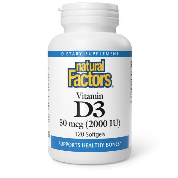 Natural Factors Vit D3 50mcg/2000IU SG 120