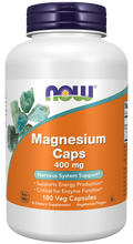 NOW Foods Magnesium 400mg 180 Vcaps