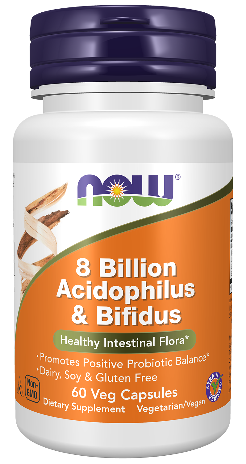 NOW Foods 8 Billion Acidophilus/Bifidus 60 VC