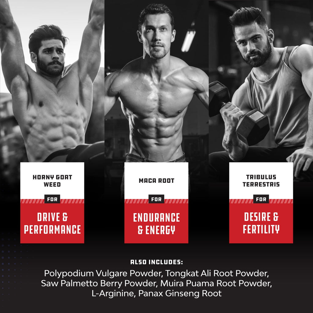 Natures Craft Gorilla Muscle Extra Strength Testosterone Booster Supplement for Men, 60 Capsules