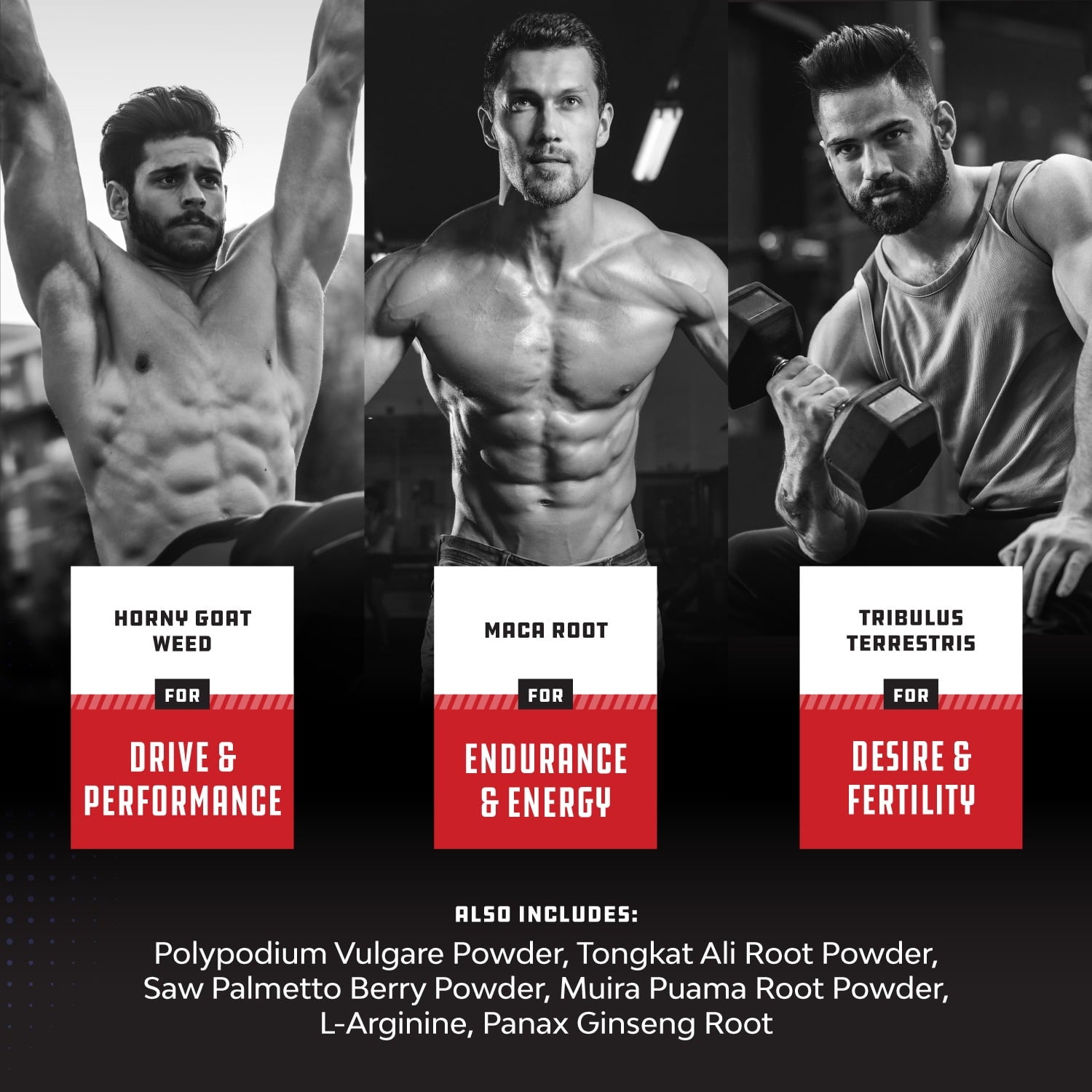 Natures Craft Gorilla Muscle Extra Strength Testosterone Booster Supplement for Men, 60 Capsules