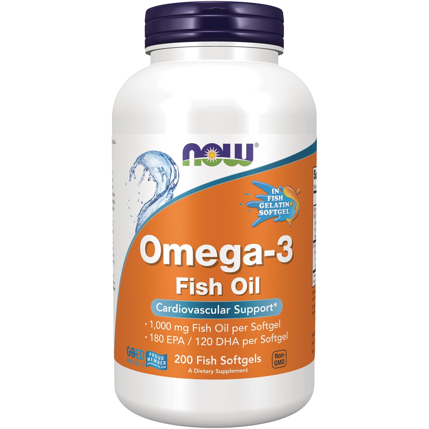 NOW Foods Omega-3 1000mg (Value Size) 200 SG