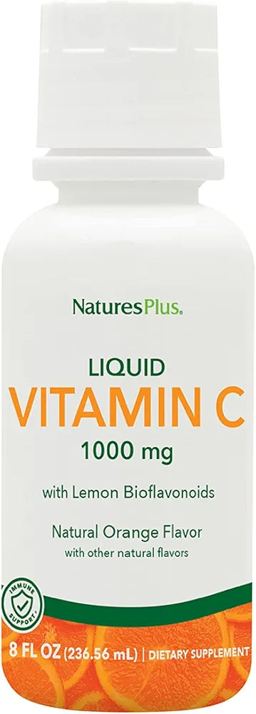 NaturesPlus Liquid Vitamin C 1000mg with Lemon Bioflavonoids, 8 fl oz