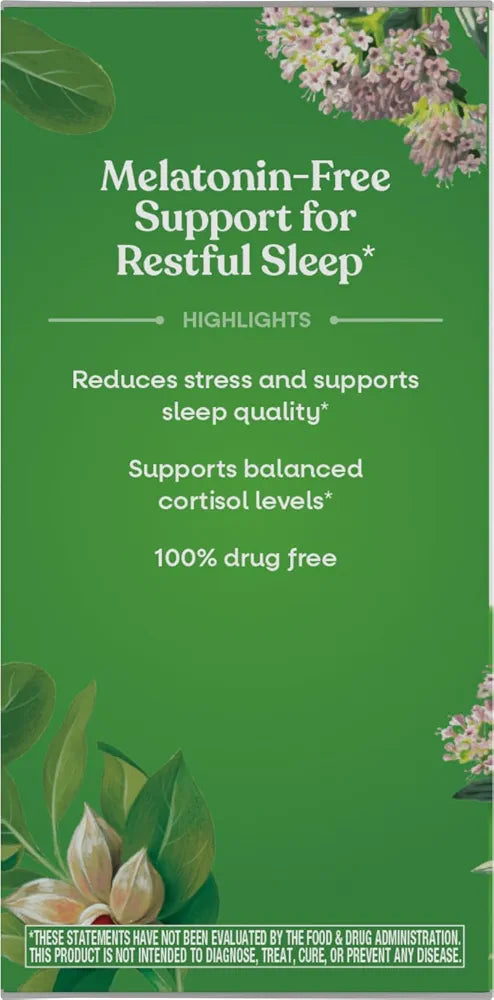 Nature's Way Rest & Restore, Melatonin-Free Sleep Supplement*, Vegan, 30 ct