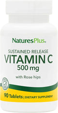 NaturesPlus Vitamin C 500 mg with Rose Hips - 90 Sustained Release Tablets - Supports Immune Health, Energy & Antioxidant Protection - Gluten Free, Vegetarian - 90 Servings