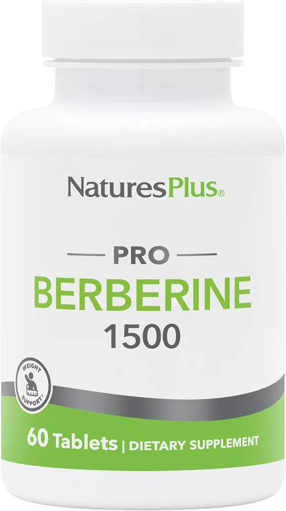 NaturesPlus PRO Berberine 1500 mg - 60 Tablets - Supports Healthy Metabolism - Non-GMO, Vegan & Gluten Free - 30 Servings