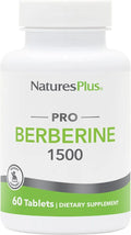 NaturesPlus PRO Berberine 1500 mg - 60 Tablets - Supports Healthy Metabolism - Non-GMO, Vegan & Gluten Free - 30 Servings
