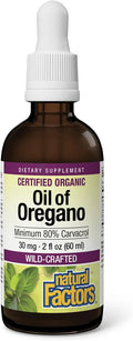 Natural Factors Oil of Oregano - Liquid Antioxidant Support Supplement for Immune Support - Easy Swallow Health Supplement with Non-GMO & Gluten-Free Formula - 2 fl oz 