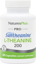 NaturesPlus PRO Suntheanine L-Theanine - 60 Capsules - Supports Calm Alertness, Healthy Relaxation & Improved Rest - Non-GMO, Vegan & Gluten Free - 60 Servings
