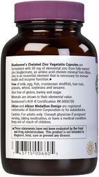 Bluebonnet Nutrition Albion Chelated Zinc, For Immune Health & Enzyme Function*, Soy-Free, Gluten-Free, Non-GMO, Kosher Certified, Dairy-Free, Vegan, 90 Vegetable Capsules, 90 Servings