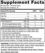Nordic Naturals Zero Sugar Children’s DHA Gummy Chews, Tropical Punch - 30 Gummy Chews for Kids - 600 mg Total Omega-3s - Brain Development, Learning, Healthy Immunity - Non-GMO - 30 Servings