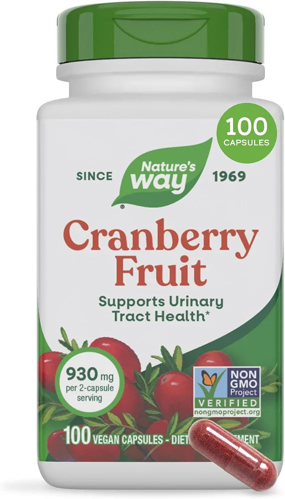 Nature's Way Cranberry Fruit Capsules, 930 mg per Serving, 100 ct