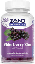 ZAND Elderberry Zinc Immunity Gummies with Vitamin C, Year-Round Immune Support for Children & Adults, 60 Count