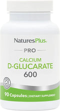 NaturesPlus PRO Calcium D-Glucarate  600 mg - 90 Capsules - Non-GMO, Vegan, Gluten Free, Soy Free - 90 Servings