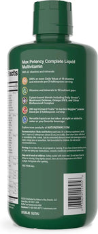 Nature's Way Alive! Max Potency Complete Liquid Multivitamin, Liquid Vitamin Promotes Energy Metabolism, Heart & Muscle Function* with Vitamins A, B, C, D, Multivitamins for Women & Men, 30.4 Fl Oz