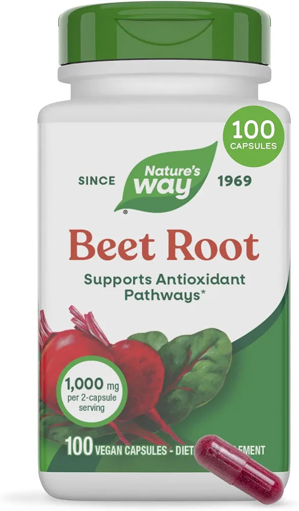 Nature's Way Beet Root Capsules, Supports Antioxidant Pathways*, 100 ct