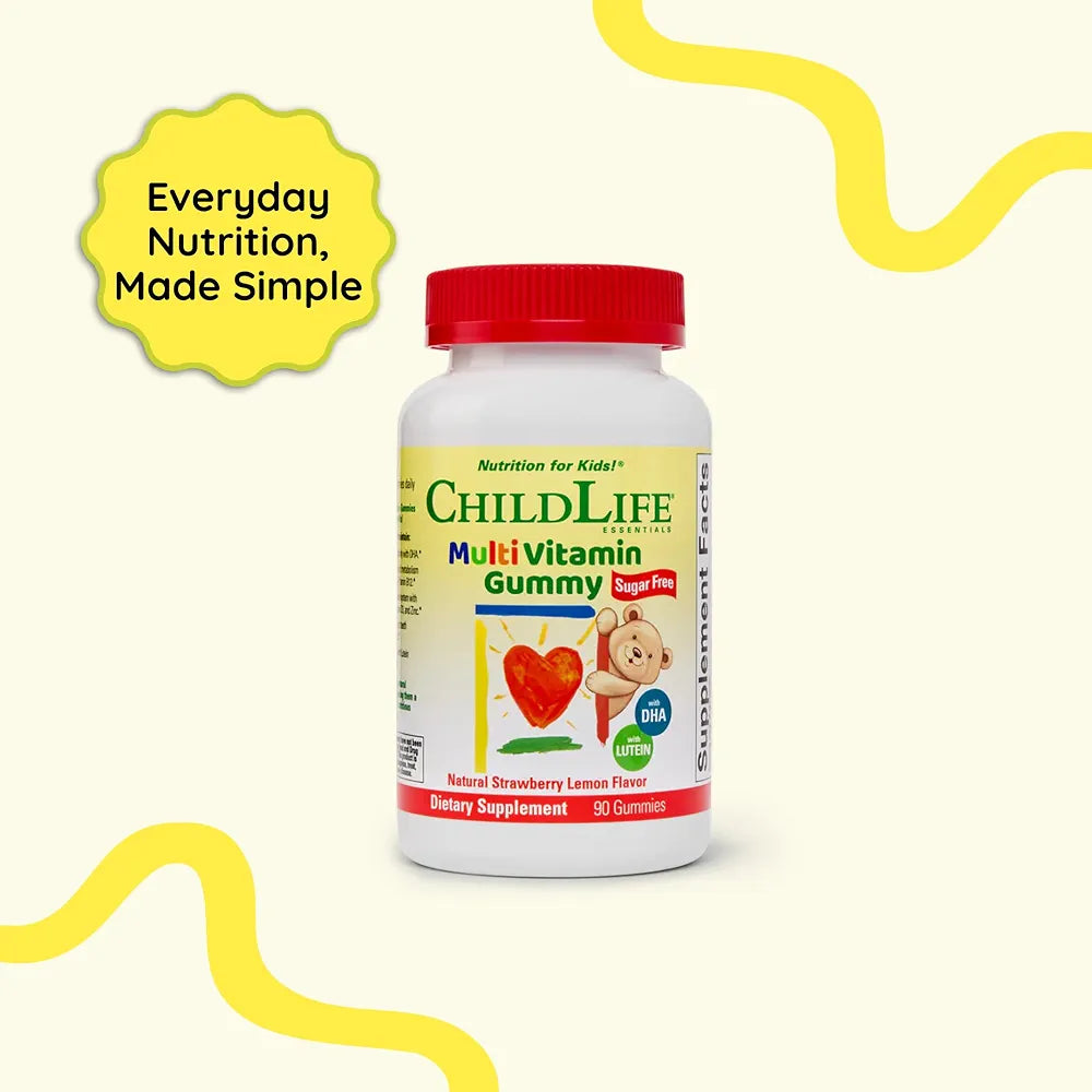 CHILDLIFE ESSENTIALS Multivitamin Gummies for Kids, Strawberry, 90 Count