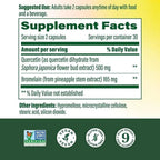 MegaFood Quercetin with Bromelain Supplement, Respiratory & Seasonal Immune Support Supplement, Quercetin 500mg Capsules & Enhanced Absorption, Vegan, Gluten-Free, 60 Capsules, 30 Servings