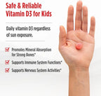 Nordic Naturals Vitamin D3 Gummies Kids, Wild Watermelon Splash - 60 Gummies - 400 IU Vitamin D3 - Bone Health, Healthy Immunity - Non-GMO, Vegetarian - 60 Servings