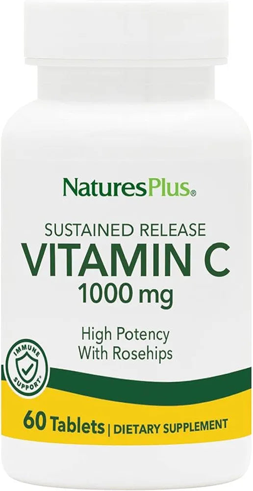 NaturesPlus Vitamin C 1000mg with Rose Hips, 60 Sustained Release Tablets
