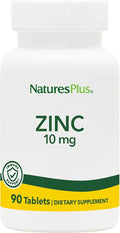 NaturesPlus Zinc Tablets - 10 mg, 90 Vegetarian Supplements - Immune System Supplement for Cellular Growth & Repair - Promotes Healthy Digestion, Metabolism & Vision - Gluten-Free - 90 Servings