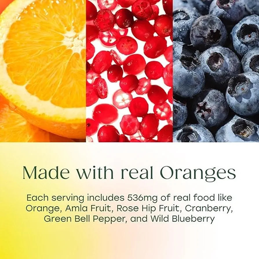 MegaFood Complex C - Vegan Vitamin C Immune Support Supplement, Vitamin C Supplement Made with Real Food Including Orange, Cranberry & Brown Rice, Gluten-Free - 30 Tablets, 30 Servings
