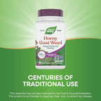 Nature's Way Horny Goat Weed, Standardized Extract, Supports Sexual Vitality*, 500 mg per Serving, Non-GMO Project Verified, 60 Vegan Capsules 