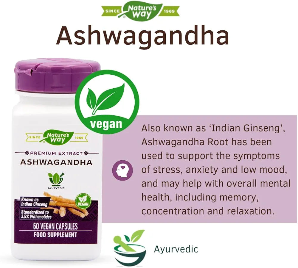 Nature's Way - Ashwagandha, 60 veggie caps