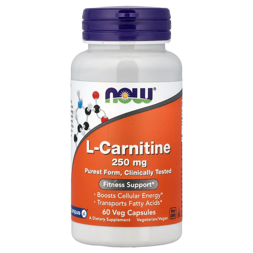 NOW Foods, L-Carnitine, 250 mg, 60 Veg Capsules