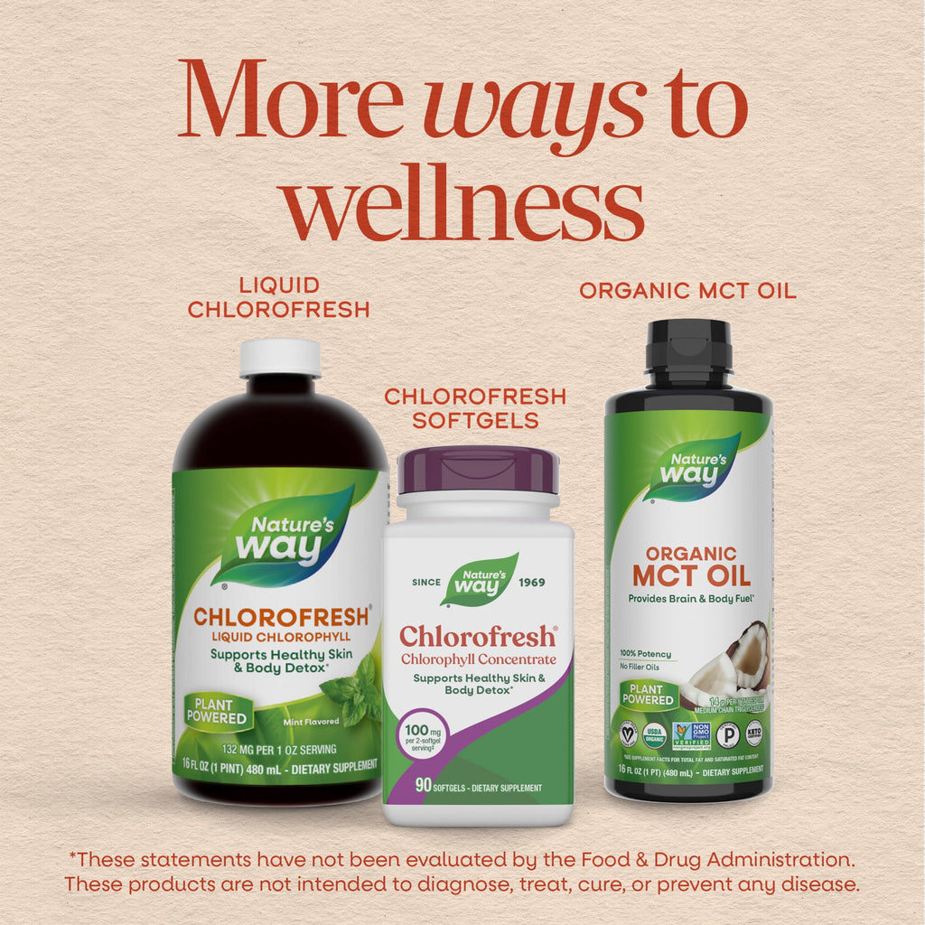 Nature’s Way Chlorofresh Chlorophyll Concentrate Softgels, Internal Deodorant*, 90 Count