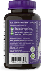 Nature's Way Sambucus Kids Elderberry Immune Gummies with Black Elderberry Extract, Daily Immune Support Gummy with Vitamin C and Zinc for Children Ages 2+*, 60 Gummies