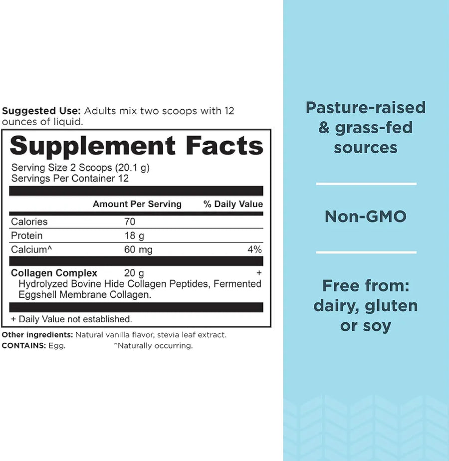 Ancient Nutrition Collagen Peptides, Collagen Peptides Powder, Vanilla Hydrolyzed Collagen, Supports Healthy Skin, Joints, Gut, Keto and Paleo Friendly, 12 Servings, 20g Collagen per Serving