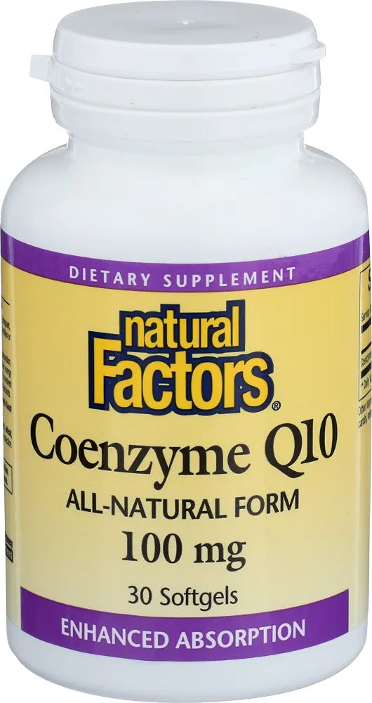 Natural Factors Coenzyme Q10 Softgels, 100mg, 30 Count