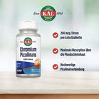 KAL Chromium Picolinate 200mcg Supplement, Healthy Metabolism Support, Fast Dissolving ActivMelts for Enhanced Absorption, Vegetarian, Sugar Free, Cinnamon Bun Flavor, 120 Servings, 120 Micro Tablets