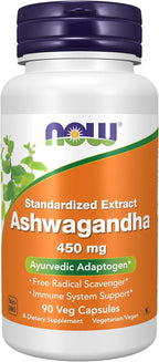 NOW Supplements, Ashwagandha  450 mg , 90 Veg Capsules