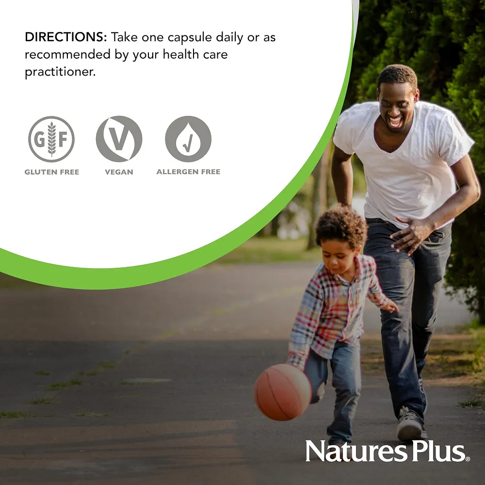 NaturesPlus Herbal Actives Turmeric - 60 Capsules - Non-GMO, Vegan, Gluten Free - 60 Servings