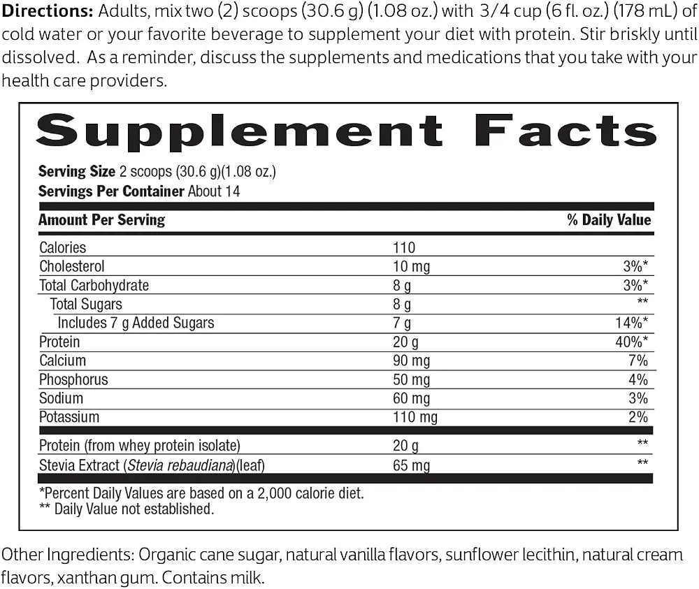 Biochem 100% Whey Isolate Protein - Vanilla Flavor - 15.1 Ounce - Supports Immune Health - Easily Digestible - Refreshing Taste - 20g Vegetarian Protein - Amino Acids