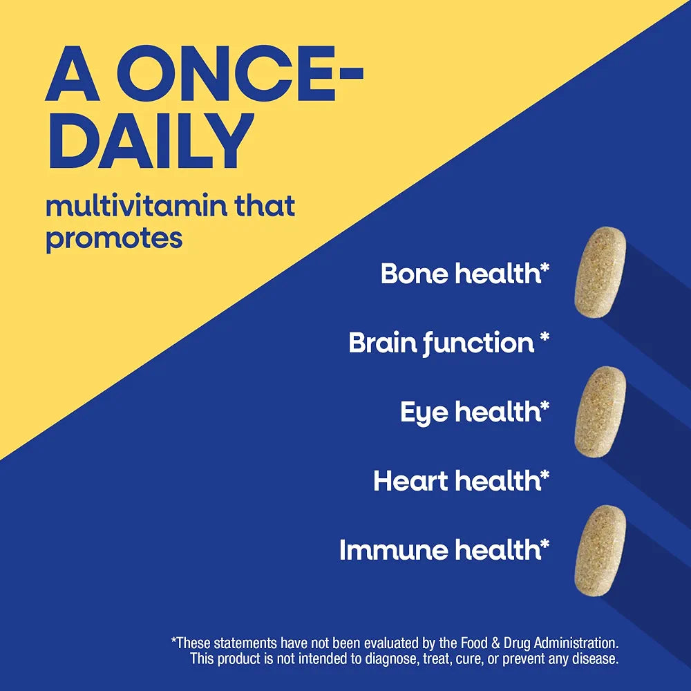 Nature's Way Alive! Ultra Potency Multivitamin for Men 50 Plus, Complete High Potency Formula with Vitamin D3, C, E, Methyl B12, Supports Cellular Energy, Heart, Brain, and Eye Health,* 60 Tablets