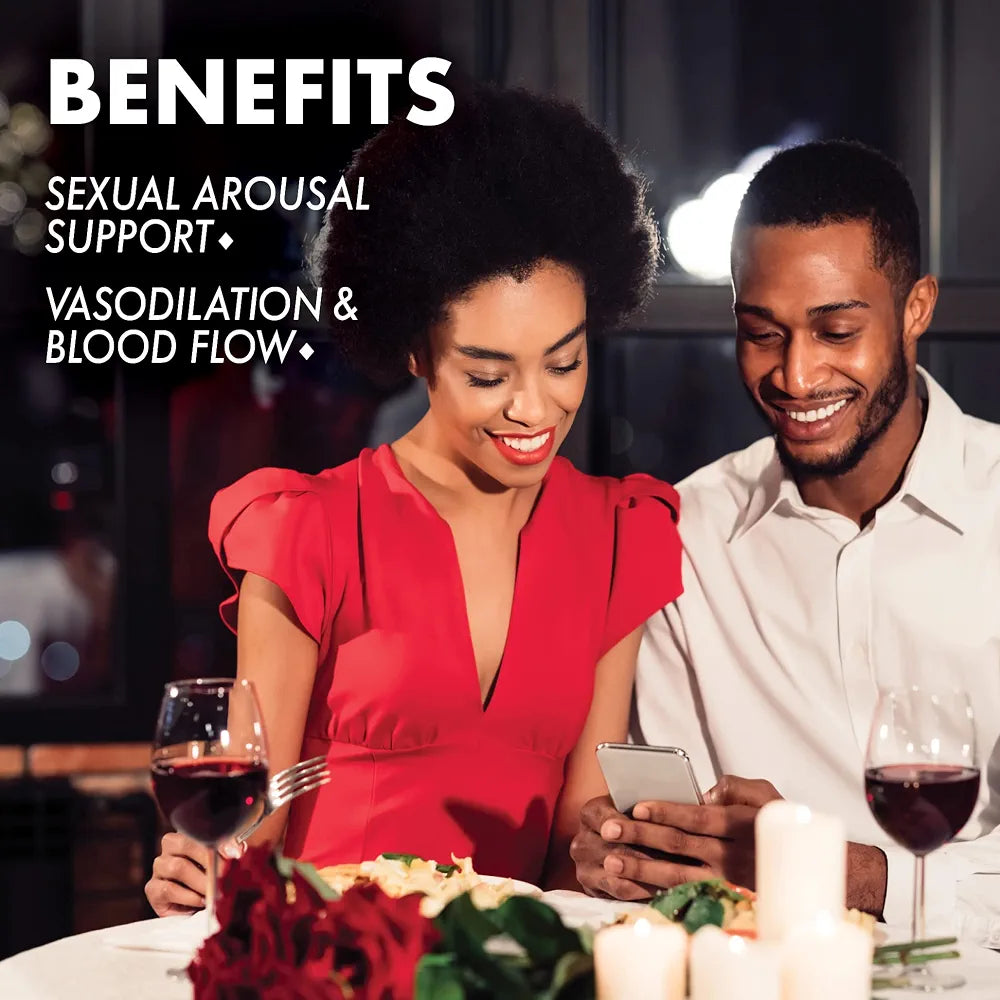 BlueBonnet Nutrition Intimate Essentials Nitro, L-Arginine, Sexual Arousal Support*, for Him & Her, Soy-Free, Gluten-Free, Vegan, 60 Vegetable Capsules