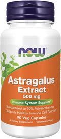 NOW Foods Immune Support Supplements, Astragalus Extract 500 mg , 90 Veg Capsules
