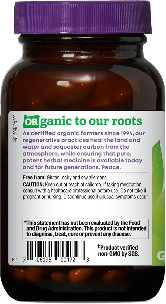 Oregon's Wild Harvest Lion's Mane Organic Herbal Supplement, Vegan Capsules, 90 Count