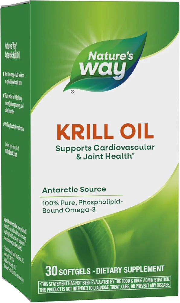 Nature's Way Krill Oil Omega-3 Cardiovascular & Joint Health, 30 Softgels