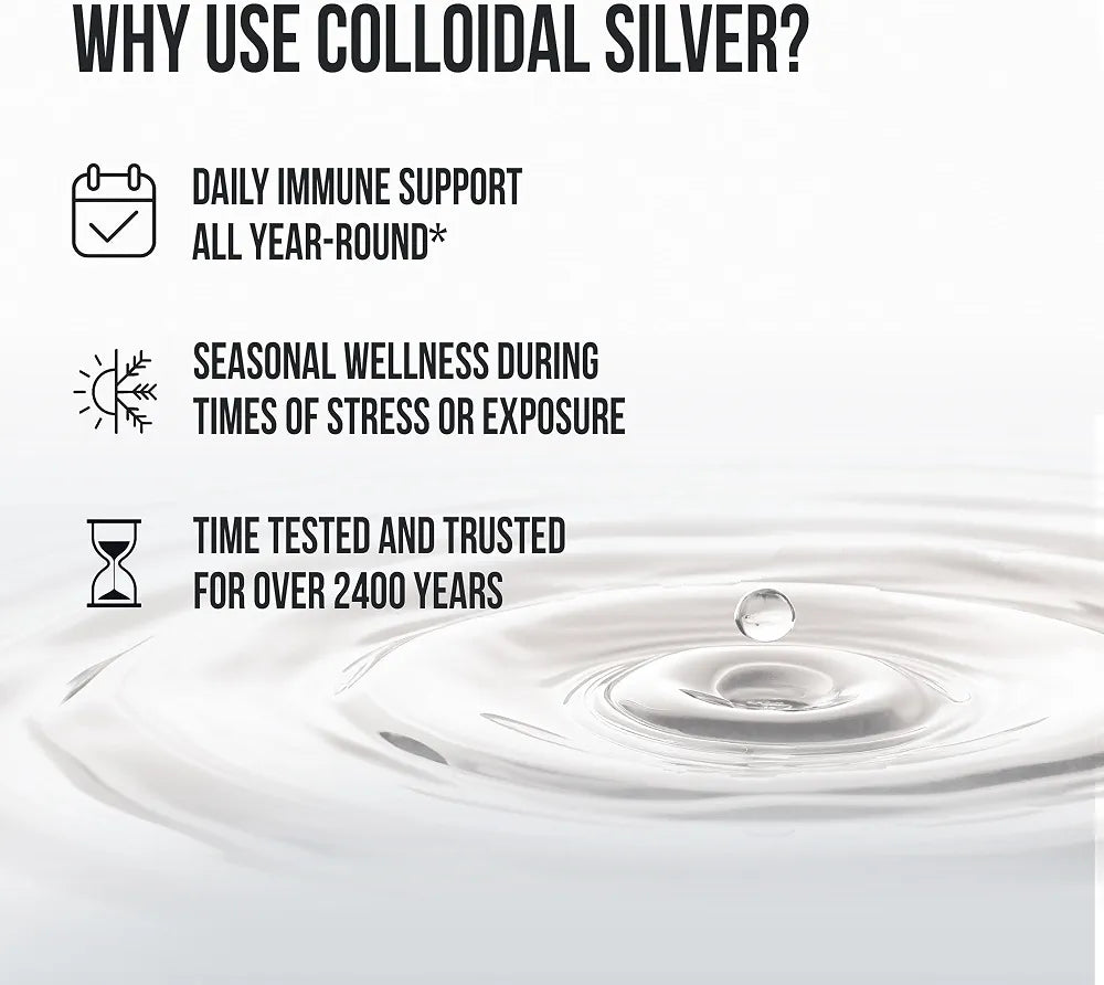 Sovereign Silver Immune Support, Colloidal Silver, 32 fl oz 