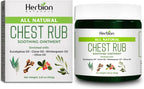HERBION Naturals Chest Rub - Soothing Ointment with Soothing Vapors for Adults & Children 2+ - Relieves Cough, Cold, Nasal & Chest Congestion – Reduces Muscle & Joint Aches 