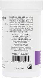 NaturesPlus GI Natural Probiotic Kids, Mixed Berry - 30 Chewables - Digestive & Immune Health Just for Kids - Gluten Free - 30 Servings