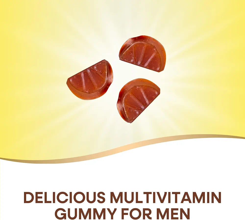 Nature's Way Alive! Men's Premium Gummy Multivitamin Supplement, Supports Healthy Heart*, Muscle Function*, Full B-Vitamin Complex, Orange, Grape, Cherry Flavored, 75 Gummies 