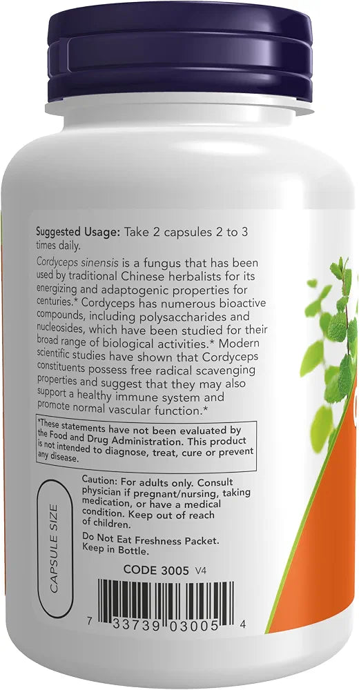 NOW Foods Supplements, Cordyceps 750 mg, Healthy Immune Support*, 90 Veg Capsules