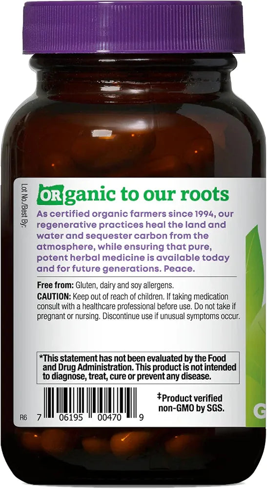 Oregon's Wild Harvest Ashwagandha Ginkgo Organic Non-GMO Herbal Supplements Vegan Plant sourced Capsules | Support for Calm and Relaxed Mind, 90 Count