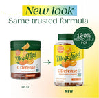 MegaFood C Defense Vitamin C Gummies, Immune Support, Tangy Citrus, 70 Ct